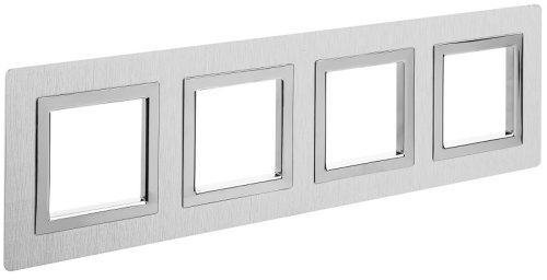 Рамка универсальная DKC Avanti 4-м. алюминий серый картинка